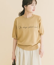 半袖ロゴニット