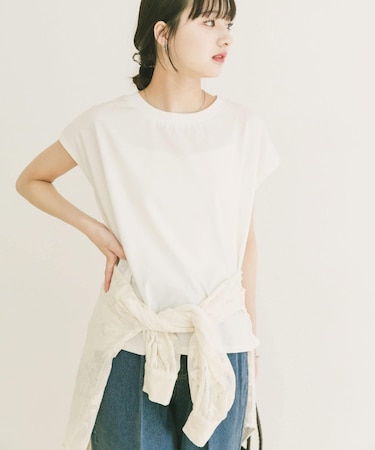 クルーネックノースリTシャツ