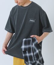 HIGH COOLワンポイント刺繍デニムTシャツ