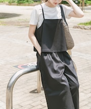 インナー付きリネンライクセットアップ