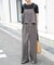 インナー付きリネンライクセットアップ