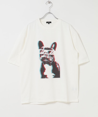 『接触冷感／吸水速乾／UVカット』DOG IN SHADES プリントTシャツ