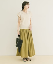 『洗濯可』ポロニットドッキングワンピース