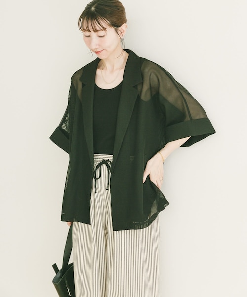 Loungedress】【ainode】hinaseレザーライクブルゾン｜パルグループ