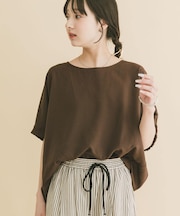 REFINED LINEN ドルマンブラウス