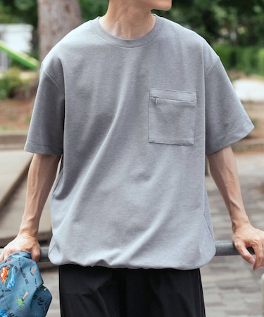 速乾 カットミラノ ポケットTシャツ