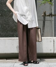 REFINED LINEN イージーパンツ