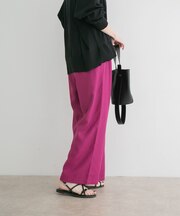 REFINED LINEN イージーパンツ