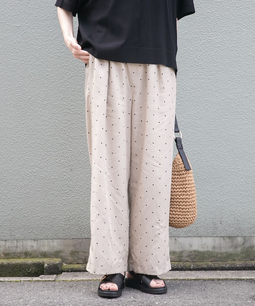 REFINED LINEN イージーパンツ