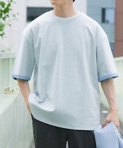 『接触冷感／吸水速乾／UVカット』多機能 Wフェイス クルーネック Tシャツ