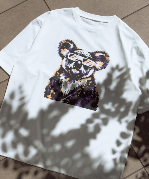 『接触冷感／吸水速乾／UVカット』ANIMAL IN SHADES プリントTシャツ
