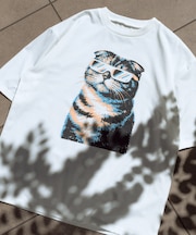 『接触冷感／吸水速乾／UVカット』ANIMAL IN SHADES プリントTシャツ