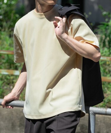 『吸水速乾／毛玉防止／UVカット』PERFECTEX ハニカム クルーネックTシャツ