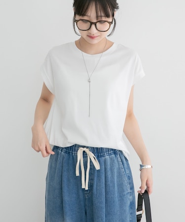 シルケットライクノースリーブTシャツ