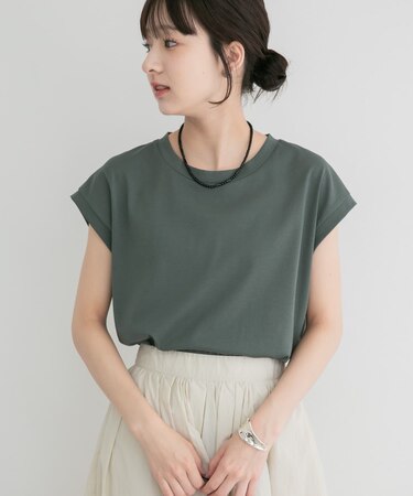 シルケットライクノースリーブTシャツ