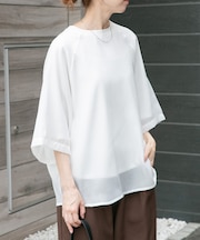 オーガンジーレイヤードTシャツ