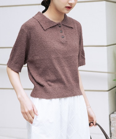 フリンジコンパクトポロニット