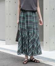 チェック切替えスカート