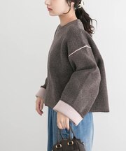 『洗濯可』ダブルフェイスモールニット
