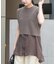 ノースリーブニットドッキングシャツ
