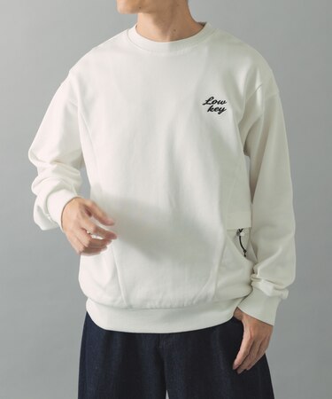 サイドストレージ裏毛スウェットトップス