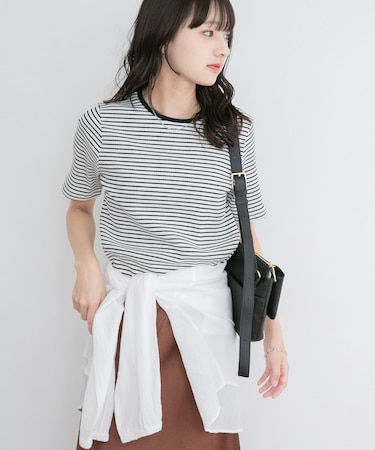 ハンソデボーダーTシャツ
