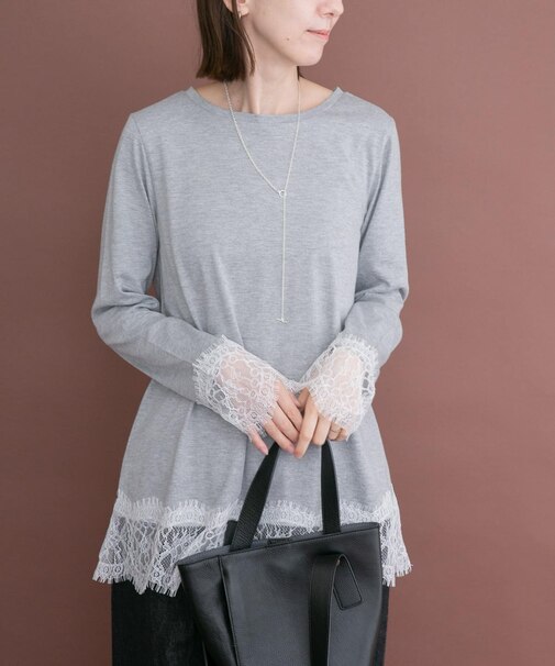 レースコンビロングTシャツ