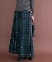 ビッグチェックプリーツスカート