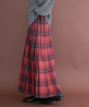 ビッグチェックプリーツスカート