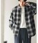 Ombre Plaid zip up ブルゾン