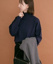 ハイネックワイドニット