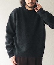タスマニア メリノウール100 クルーネックニット