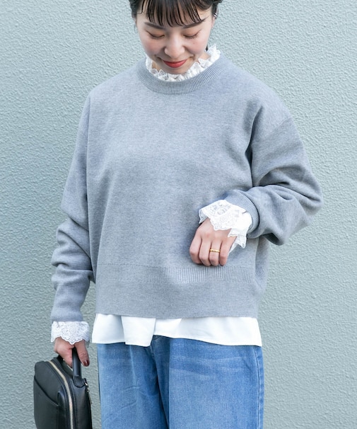 MILANO BASIC クルーネックニット