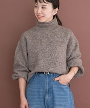 ネップハイネックニットプルオーバー