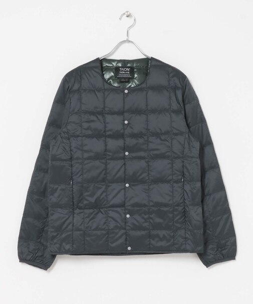 TAION　Crew Neck Button Down Jacket