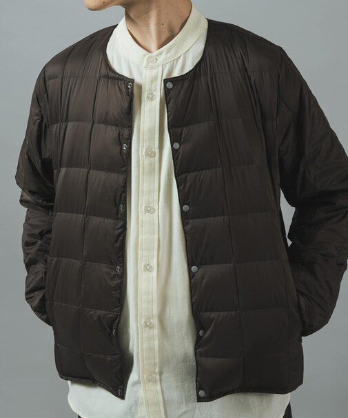 TAION Crew Neck Button Down Jacket