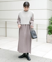 フェザーベストコンビワンピース