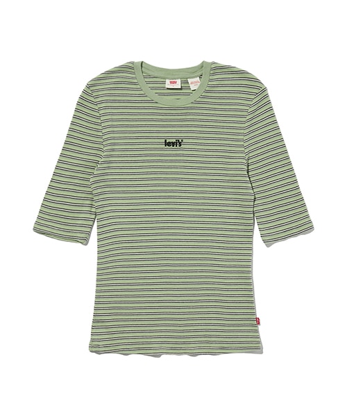SLIM RIB TEE CROCUS COOL DUSK STRIPE｜リーバイス