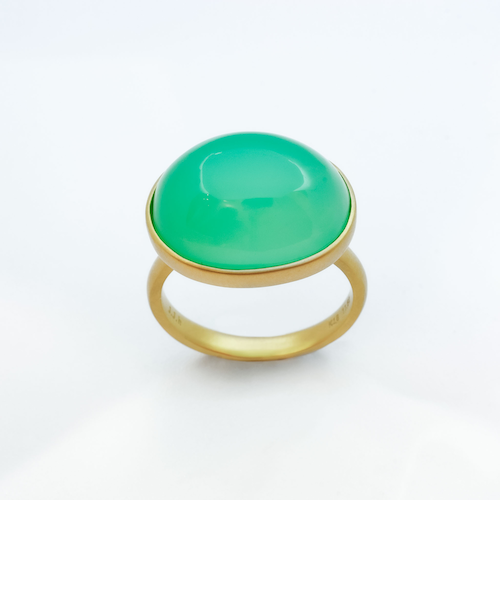 K18　金製　指輪　リング　クリソプレーズ　アクセサリー K18 金製 指輪 リング クリソプレーズ アクセサリー