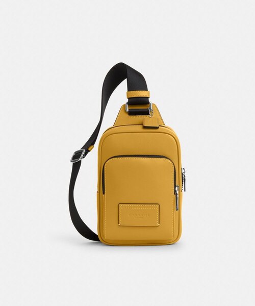 ✨美品✨COACH コーチ　レーサー　スリングパック　ボディバッグ グリーン 公式】スモール ターンロック スリング パック｜コーチ