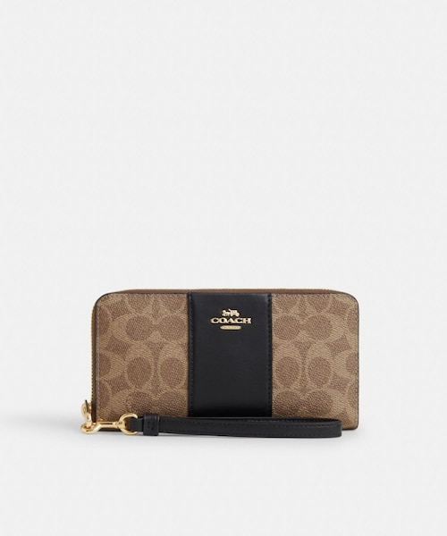 公式】ロング ジップ アラウンド ウォレット・シグネチャー キャンバス
