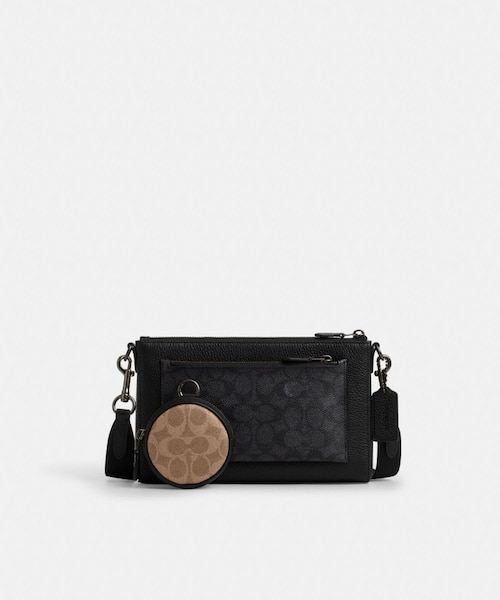 公式】ワイアット クロスボディ バッグ・シグネチャー キャンバス