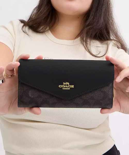 新品 COACH コーチ エンベロープ ウォレット・フローラル プリント 長財布 COACH OUTLET｜【公式】エンベロープ ウォレット・フローラル プリント