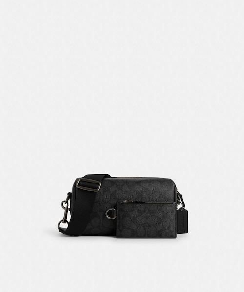 公式】ワイアット クロスボディ バッグ・シグネチャー キャンバス