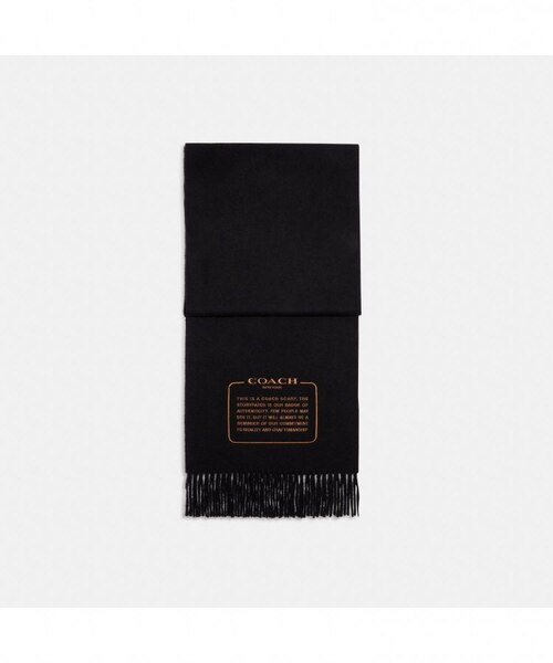 公式】エンブロイダード パッチ カシミヤ マフラー｜コーチ