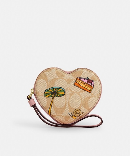 【公式】【COACH X OBSERVED BY US】ハート コイン ケース・シグネチャー キャンバス