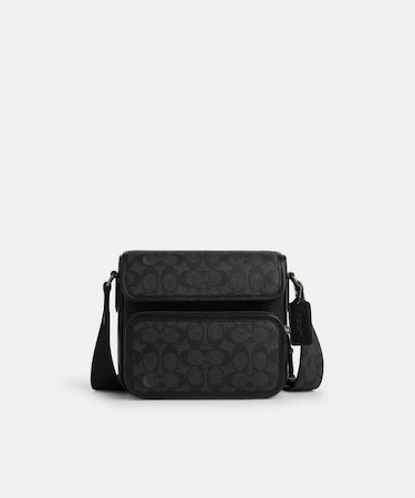 【公式】サリバン フラップ クロスボディ バッグ・シグネチャー キャンバス