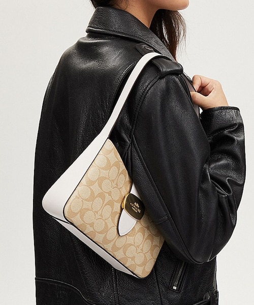 公式】エライザ ショルダー バッグ・シグネチャー キャンバス｜コーチ