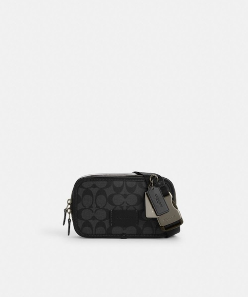 COACH レザー　 ワイアットベルトバッグ　ボディバッグ COACH】コーチ ペブルレザー ワイアット カラーブロック ベルト
