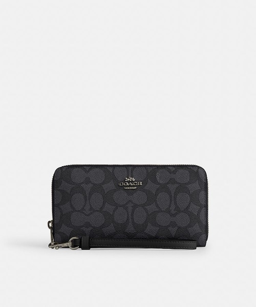 公式】アコーディオン ウォレット・シグネチャー キャンバス｜コーチ